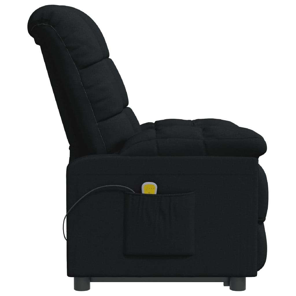 Boho Aesthetic Massage Chair Black Fabric | Biophilic Design Airbnb Decor Furniture 