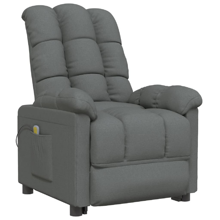 Boho Aesthetic Massage Chair Dark Gray Fabric | Biophilic Design Airbnb Decor Furniture 