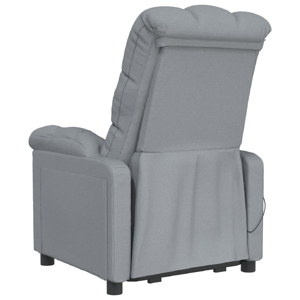 Boho Aesthetic Massage Chair Light Gray Fabric | Biophilic Design Airbnb Decor Furniture 