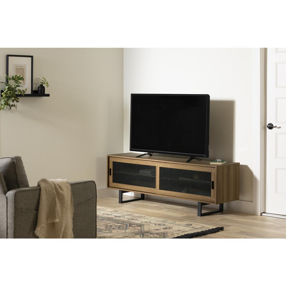 Boho Aesthetic Modern Medium Oak TV Stand | Biophilic Design Airbnb Decor Furniture 
