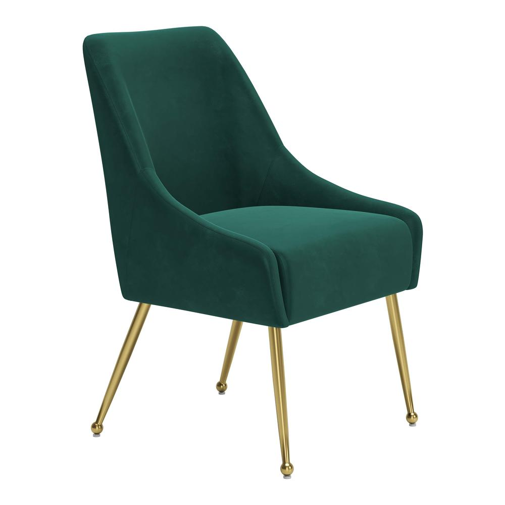 Boho Aesthetic Maxine Dining Chair Green & Gold | Biophilic Design Airbnb Decor Furniture 