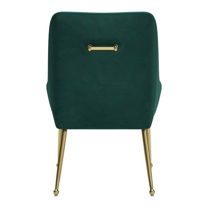 Boho Aesthetic Maxine Dining Chair Green & Gold | Biophilic Design Airbnb Decor Furniture 