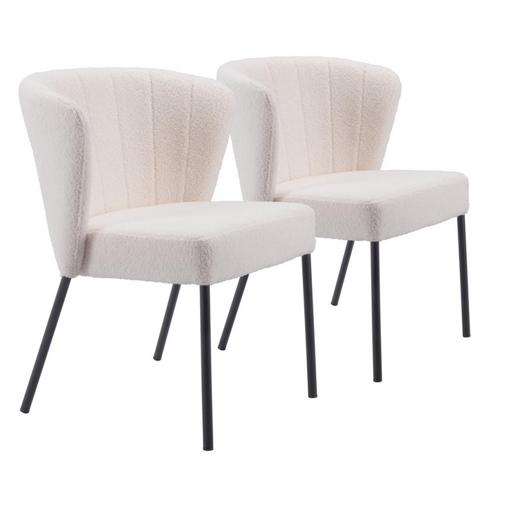 Boho Aesthetic Aimee Dining Chair (Set of 2) Cream | Biophilic Design Airbnb Decor Furniture 