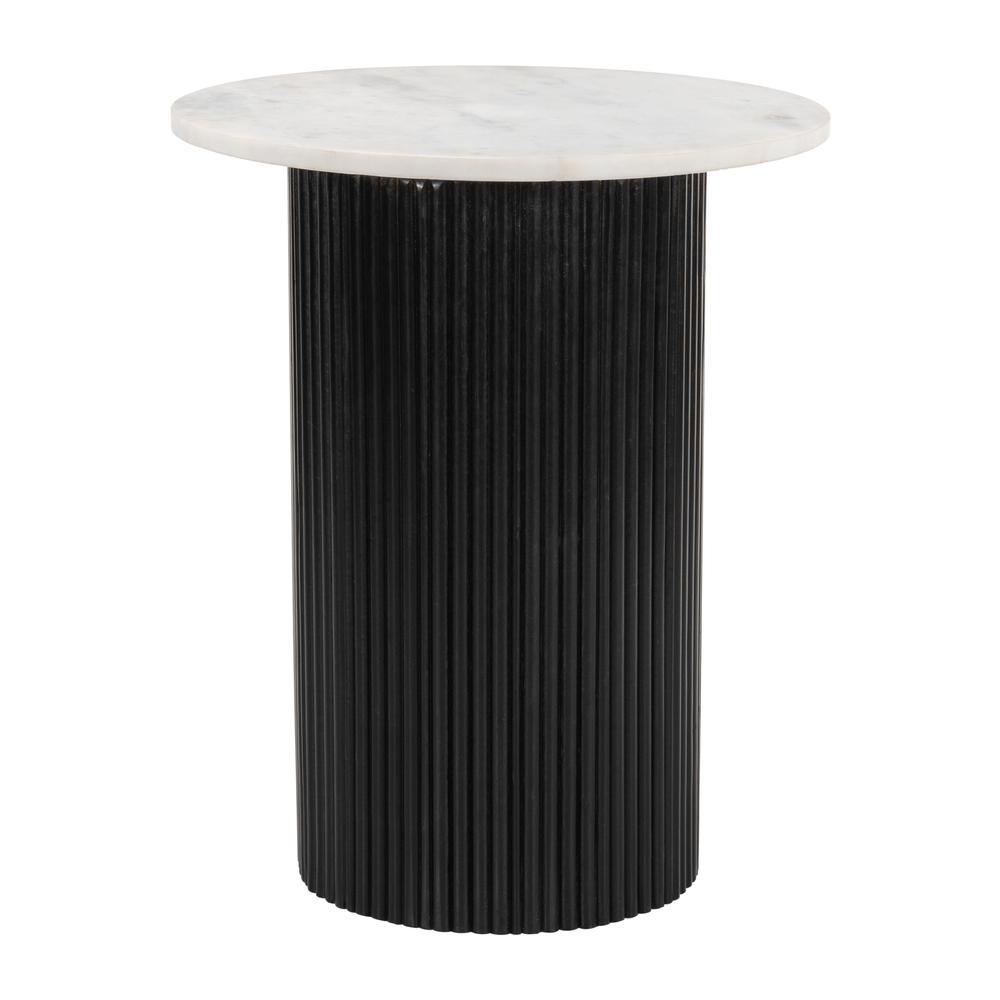 Boho Aesthetic Izola Side Table White & Black | Biophilic Design Airbnb Decor Furniture 