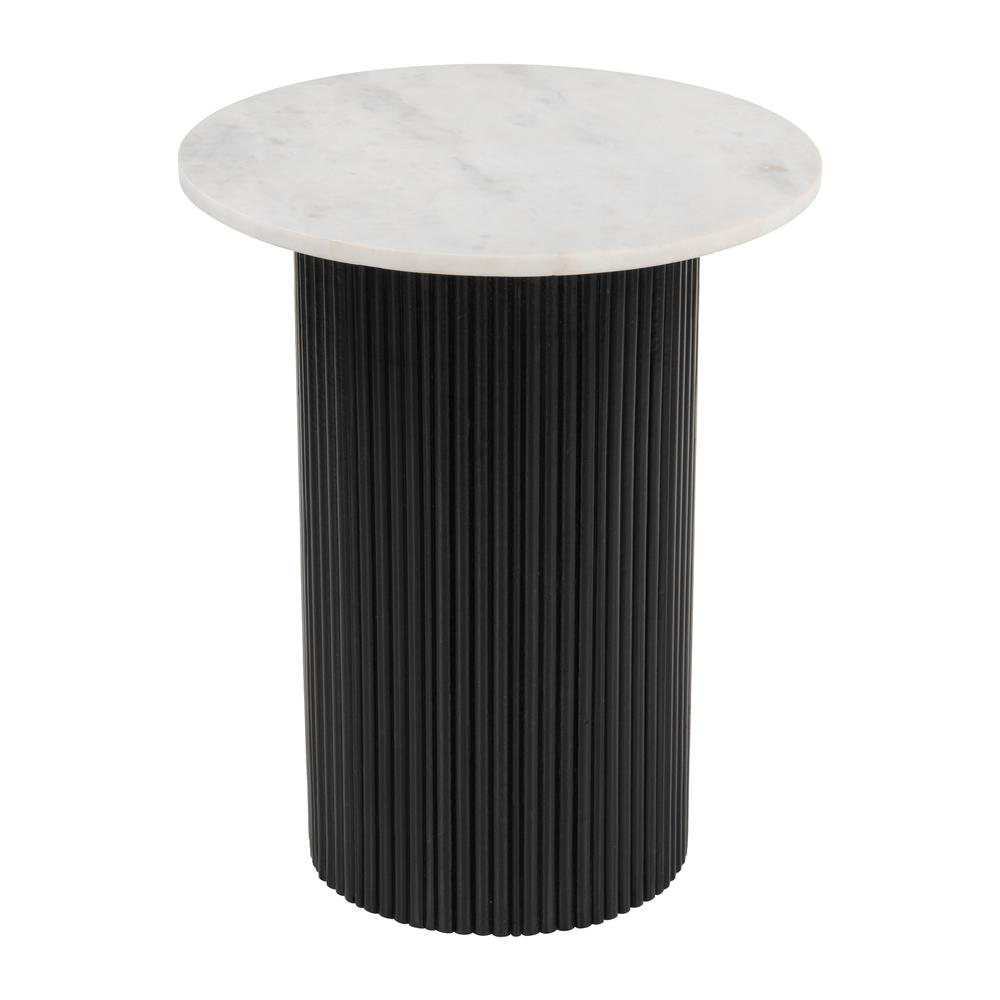 Boho Aesthetic Izola Side Table White & Black | Biophilic Design Airbnb Decor Furniture 