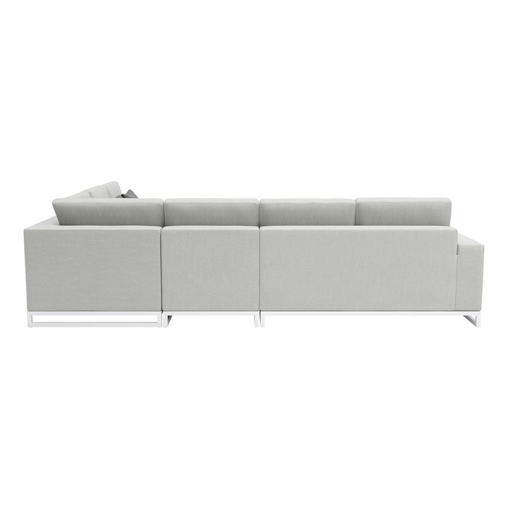 Boho Aesthetic Corona del Mar Modular Sectional Set Gray | Biophilic Design Airbnb Decor Furniture 