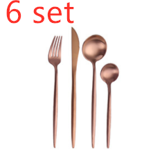 Boho Aesthetic Elegant Portuguese Anti Corrosion Stainless Steel Tableware Set | Biophilic Design Airbnb Decor Furniture 