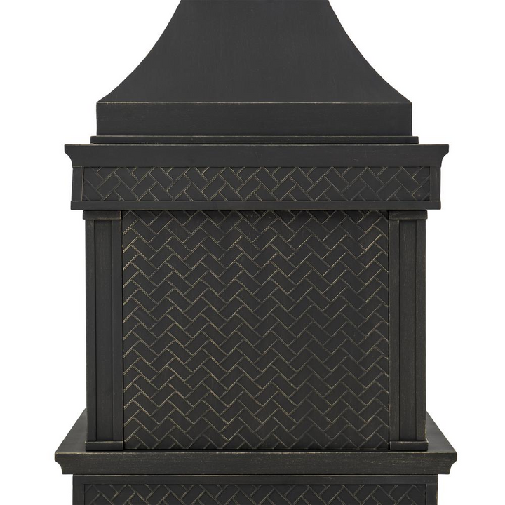 Buy farmhouse furniture Sunjoy Heirloom Slate Wood Burning Fireplace - Black - Modern Cottage Farmhouse Furniture