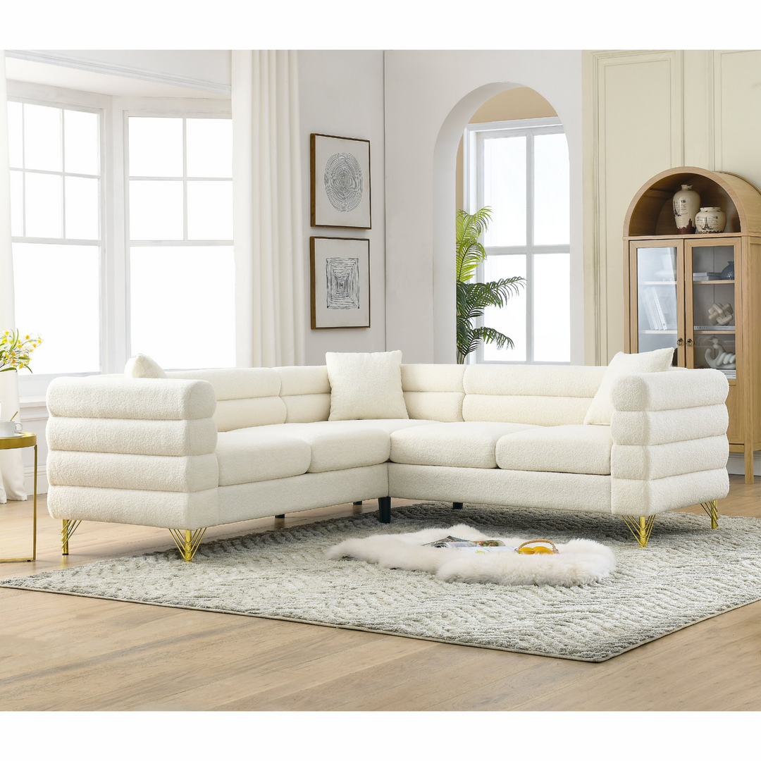 Boho Aesthetic Large Luxurious Modern Boho Minimalist Living Room Modular Sofa Sectional | Biophilic Design Airbnb Decor Furniture 