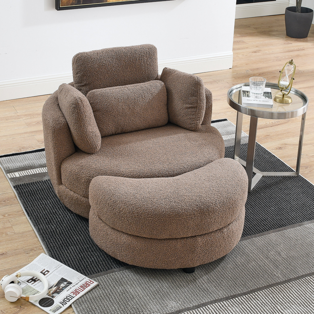 Boho Aesthetic Brown Modern Boho Luxury Minimalist Loveseat | Biophilic Design Airbnb Decor Furniture 