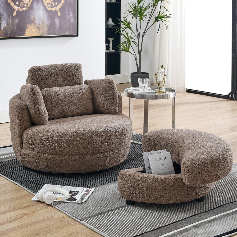 Boho Aesthetic Brown Modern Boho Luxury Minimalist Loveseat | Biophilic Design Airbnb Decor Furniture 