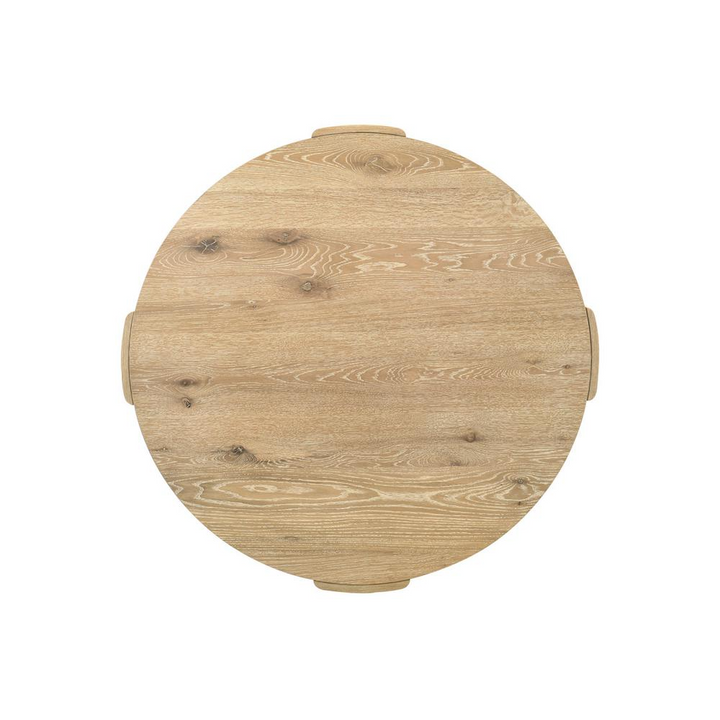 Boho Aesthetic Bowen Oak Finish 47" Round Dining Table | Biophilic Design Airbnb Decor Furniture 