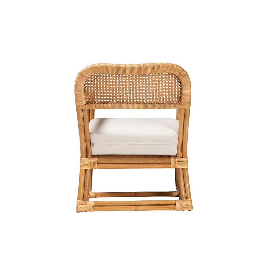 Boho Aesthetic Ailith Modern Bohemian Light Honey Rattan Arm Chair | Biophilic Design Airbnb Decor Furniture 