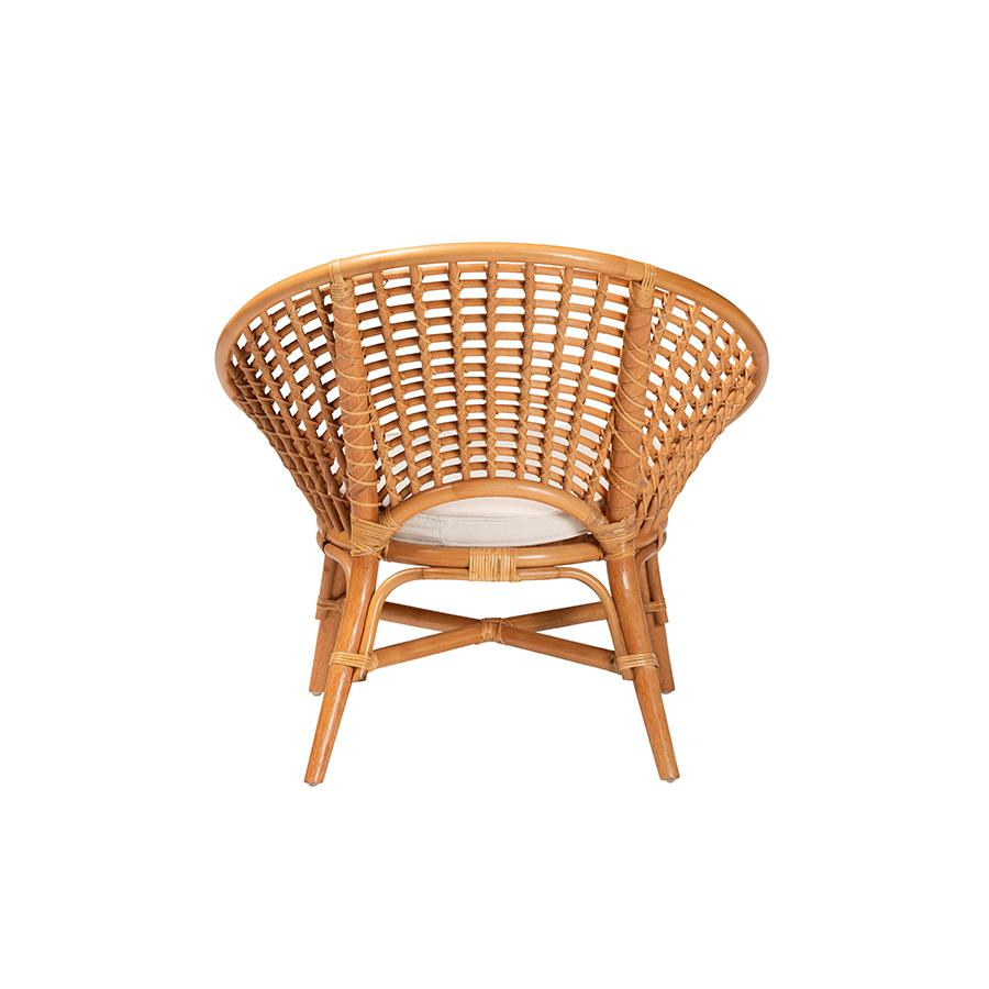 Boho Aesthetic Aerin Modern Bohemian Natural Rattan Accent Chair | Biophilic Design Airbnb Decor Furniture 