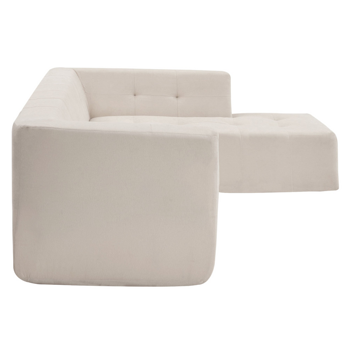 Boho Aesthetic Beige Modern Italian Luxury Bubble Fluff Upholstered Sofa Couch | Biophilic Design Airbnb Decor Furniture 