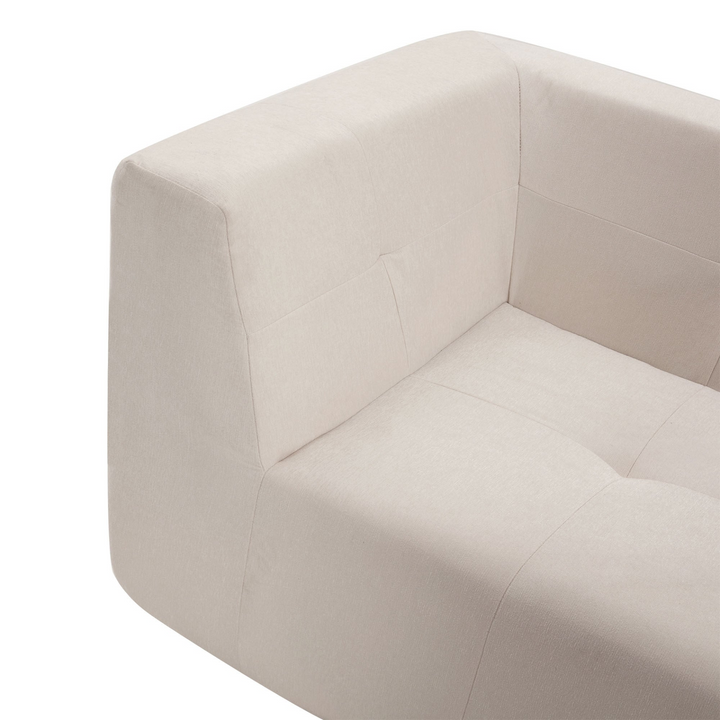 Boho Aesthetic La Florence | Beige Modern Italian Luxury Bubble Fluff Upholstered Sofa Couch | Biophilic Design Airbnb Decor Furniture 
