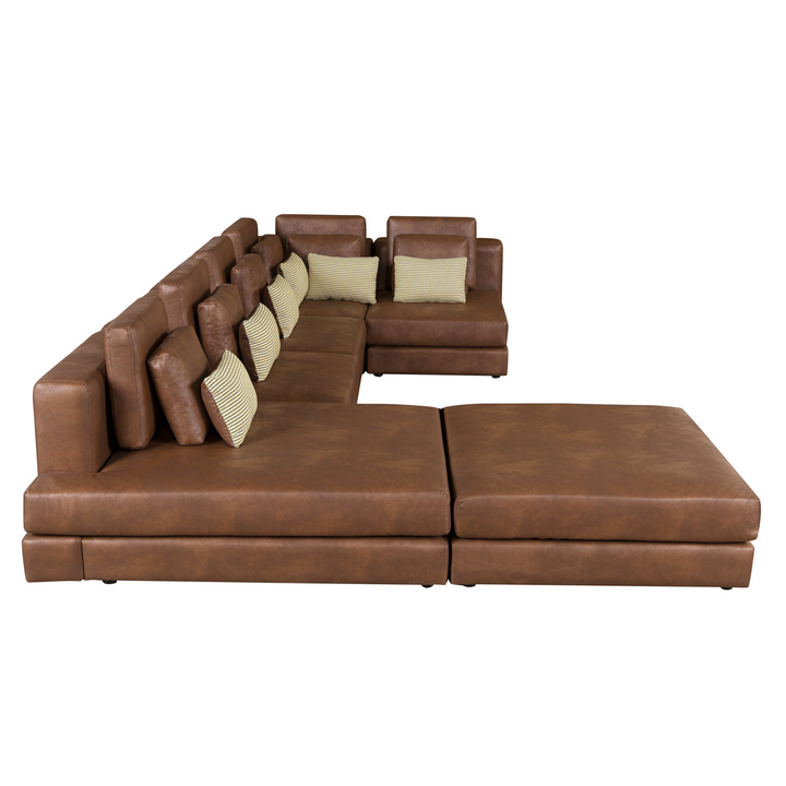 Boho Aesthetic Le Bari | Large Modern Boho Modular Luxury Sectional Sofa | Biophilic Design Airbnb Decor Furniture 