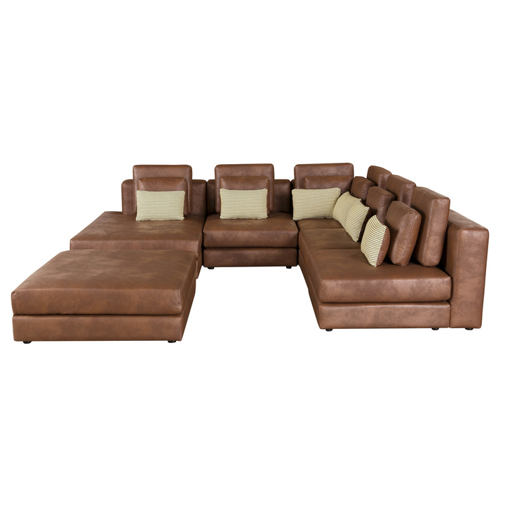 Boho Aesthetic Large Modern Boho Modular Luxury Sectional Sofa | Biophilic Design Airbnb Decor Furniture 