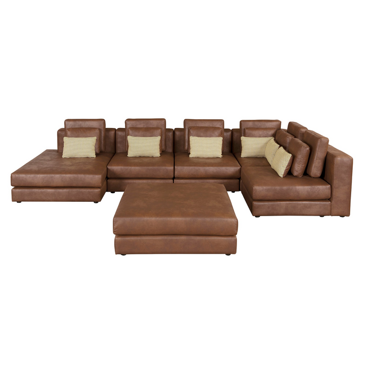 Boho Aesthetic Le Bari | Large Modern Boho Modular Luxury Sectional Sofa | Biophilic Design Airbnb Decor Furniture 