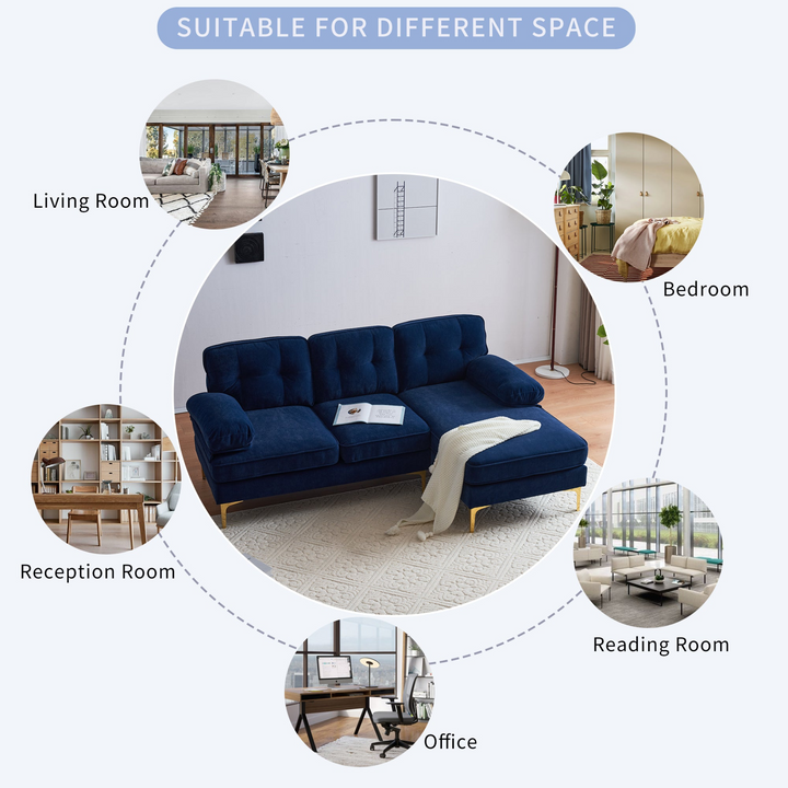 Boho Aesthetic Modern Modular Luxury Blue Velvet Italian Contemporary Sofa Sectional | Biophilic Design Airbnb Decor Furniture 