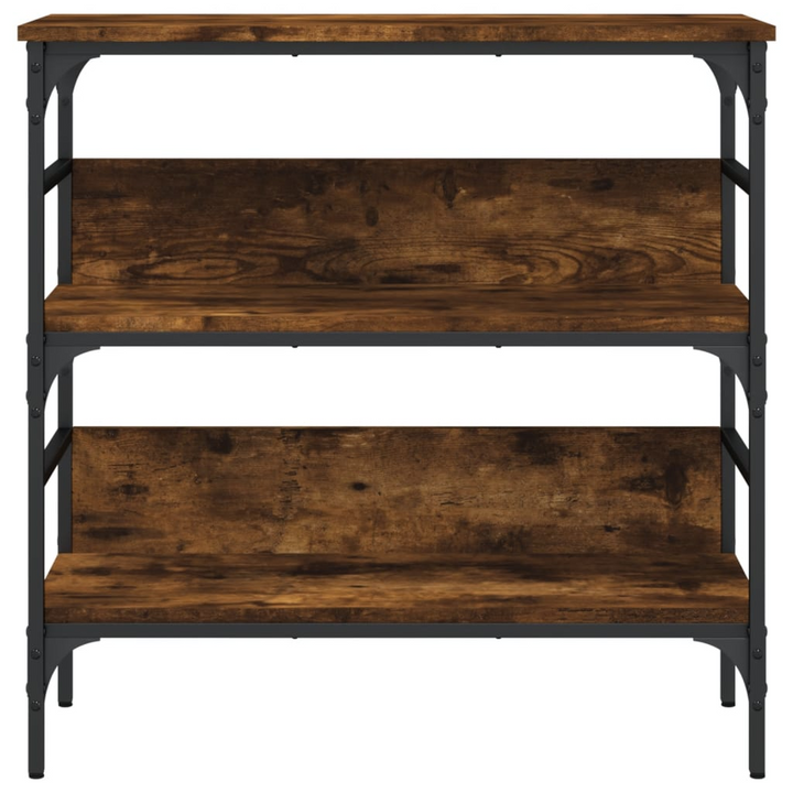Boho Aesthetic Wood Console Table Smoked Oak 29.5"x12.6"x29.5" | Biophilic Design Airbnb Decor Furniture 