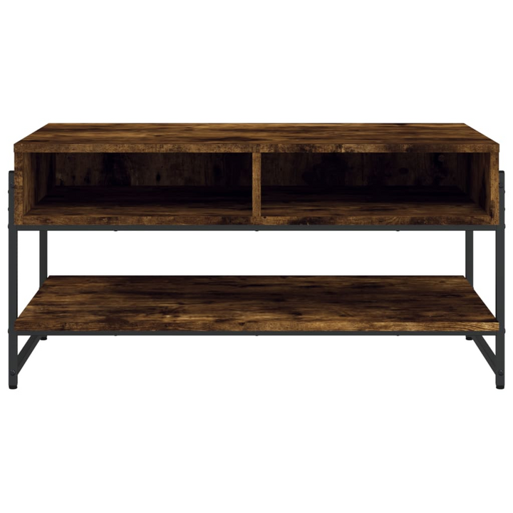 Boho Aesthetic Wood Coffee Table Smoked Oak 35.4"x19.7"x17.7" | Biophilic Design Airbnb Decor Furniture 
