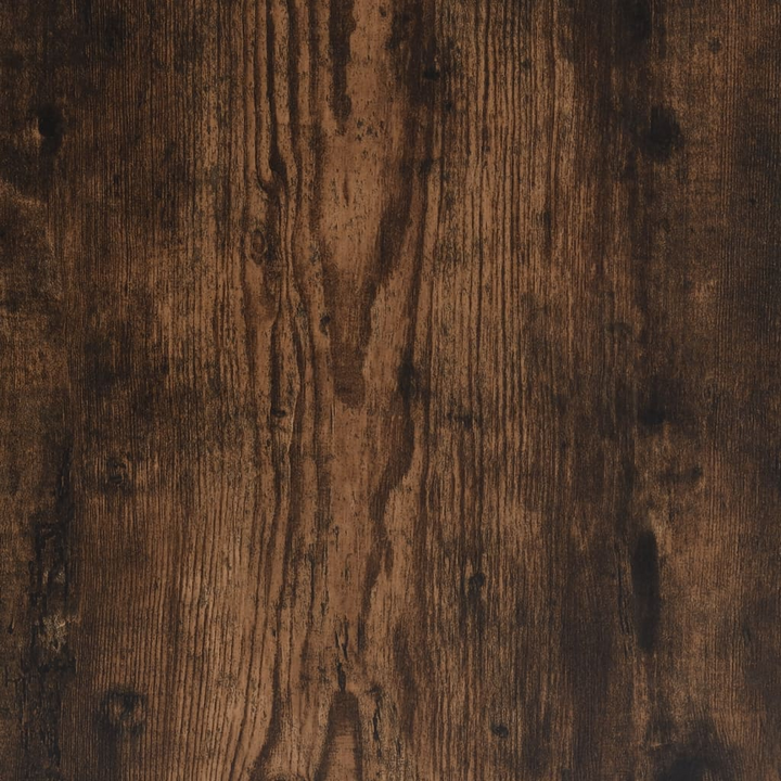 Boho Aesthetic Wood Storage Bench Smoked Oak 15.7"x16.7"x19.7" | Biophilic Design Airbnb Decor Furniture 