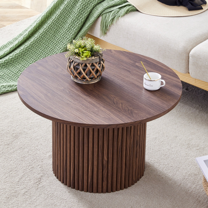 Buy farmhouse furniture Brown Walnut Modern Cottage Farmhouse Style Coffee Table - Modern Cottage Farmhouse Furniture