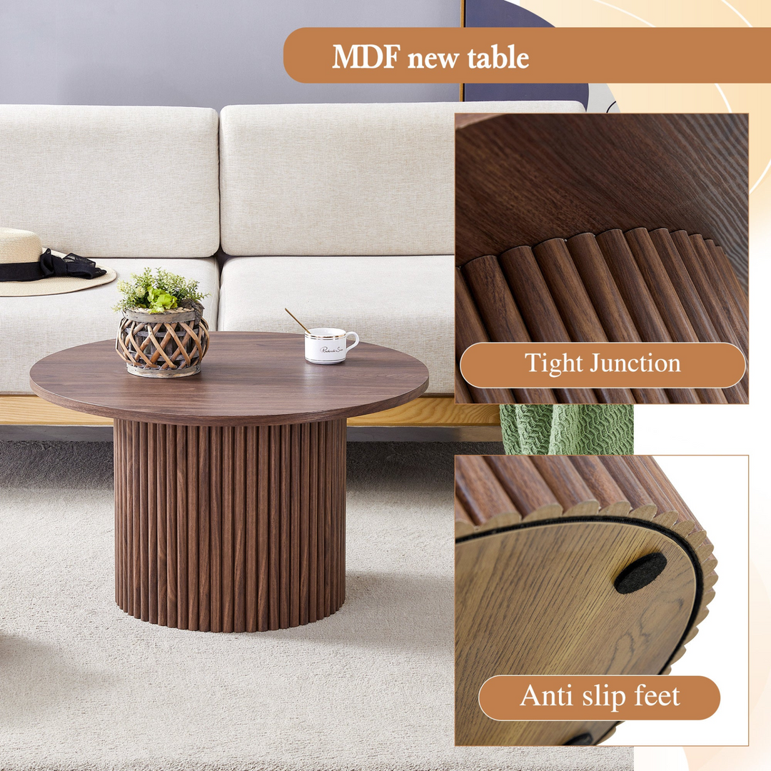 Buy farmhouse furniture Brown Walnut Modern Cottage Farmhouse Style Coffee Table - Modern Cottage Farmhouse Furniture
