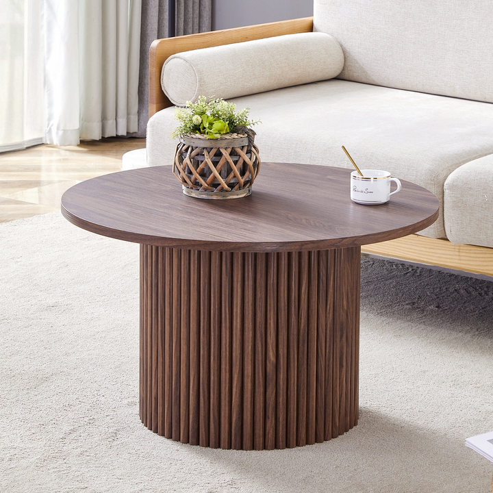 Buy farmhouse furniture Brown Walnut Modern Cottage Farmhouse Style Coffee Table - Modern Cottage Farmhouse Furniture