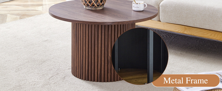 Buy farmhouse furniture Brown Walnut Modern Cottage Farmhouse Style Coffee Table - Modern Cottage Farmhouse Furniture