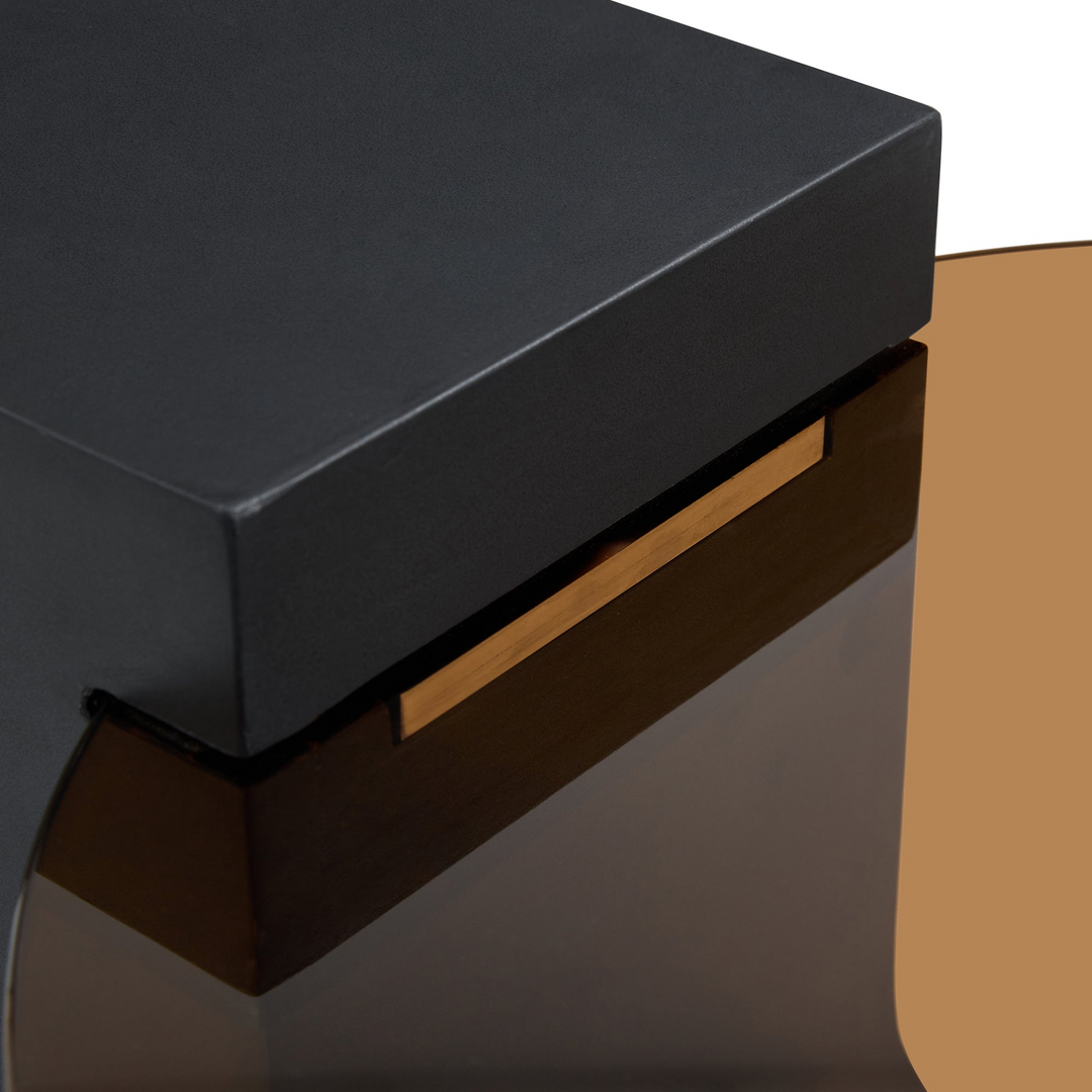 Buy farmhouse furniture Black Modern Cottage Farmhouse Double-Layer Round Coffee Table - Modern Cottage Farmhouse Furniture