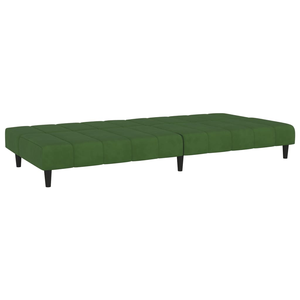 Boho Aesthetic vidaXL 2-Seater Sofa Bed Dark Green Velvet | Biophilic Design Airbnb Decor Furniture 