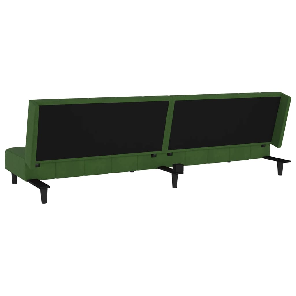 Boho Aesthetic vidaXL 2-Seater Sofa Bed Dark Green Velvet | Biophilic Design Airbnb Decor Furniture 