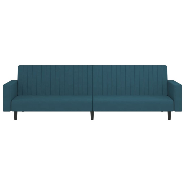 Boho Aesthetic vidaXL 2-Seater Sofa Bed Blue Velvet | Biophilic Design Airbnb Decor Furniture 