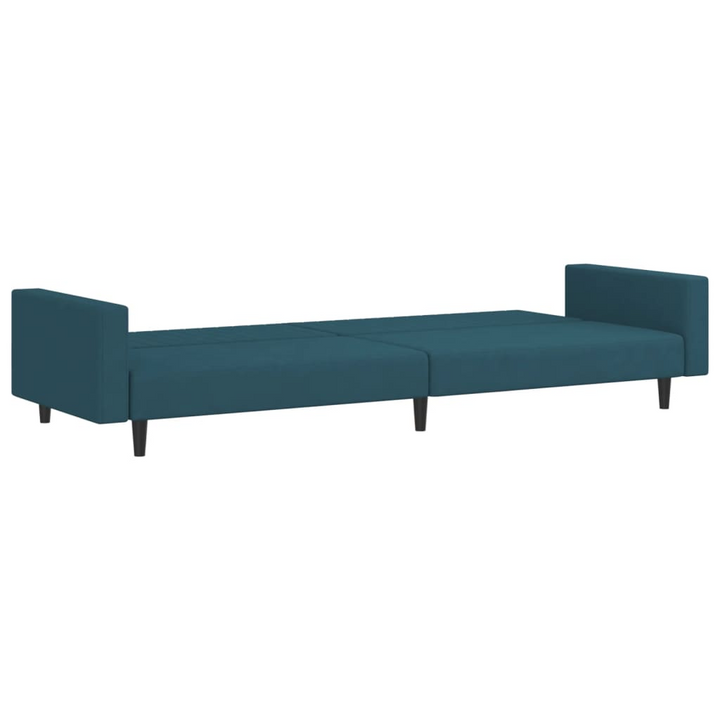 Boho Aesthetic vidaXL 2-Seater Sofa Bed Blue Velvet | Biophilic Design Airbnb Decor Furniture 