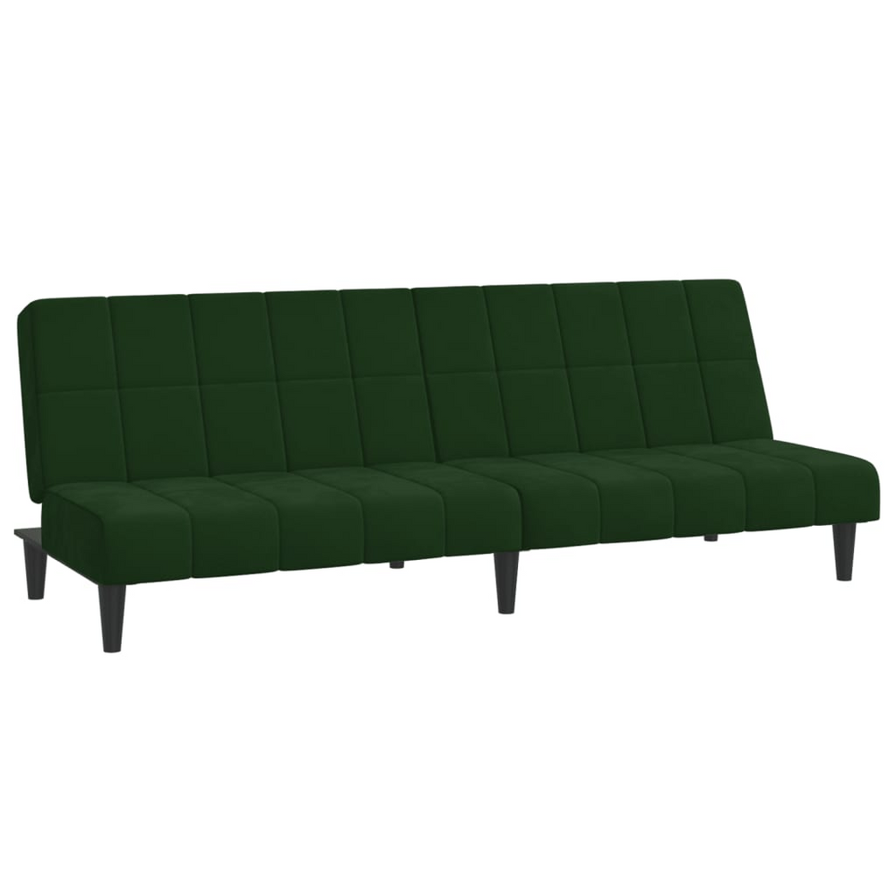 Boho Aesthetic vidaXL 2-Seater Sofa Bed Dark Green Velvet | Biophilic Design Airbnb Decor Furniture 