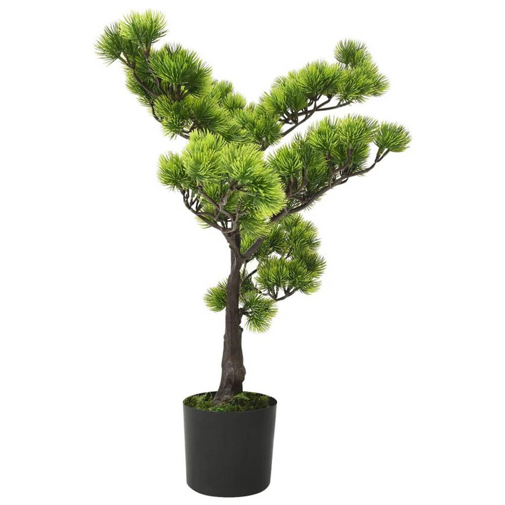 Boho Aesthetic Artificial Pinus Bonsai with Pot 23.6" Green | Biophilic Design Airbnb Decor Furniture 