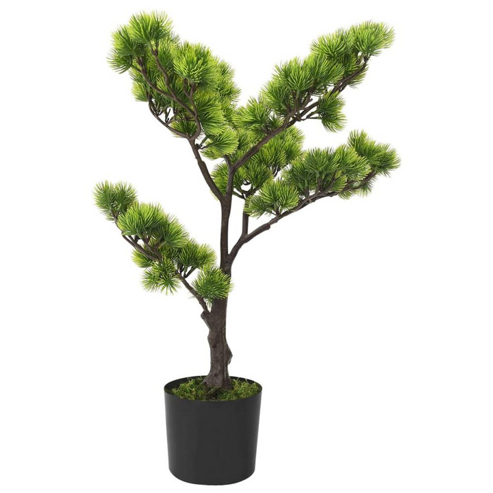 Boho Aesthetic Artificial Pinus Bonsai with Pot 23.6" Green | Biophilic Design Airbnb Decor Furniture 