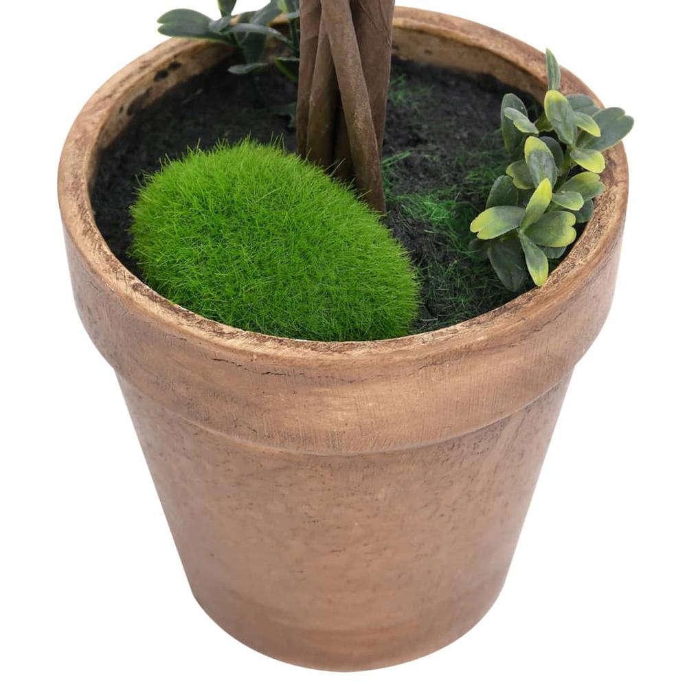 Boho Aesthetic Artificial Boxwood Plants 2 pcs with Pots Ball Shaped Green 22" | Biophilic Design Airbnb Decor Furniture 