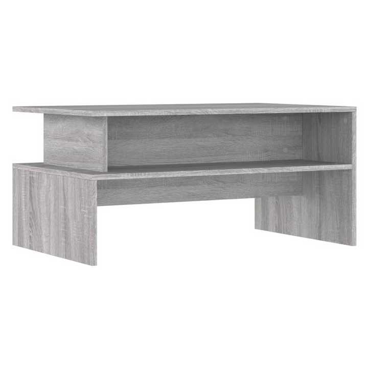 Boho Aesthetic Gray Sonoma Wood Coffee Table | Biophilic Design Airbnb Decor Furniture 