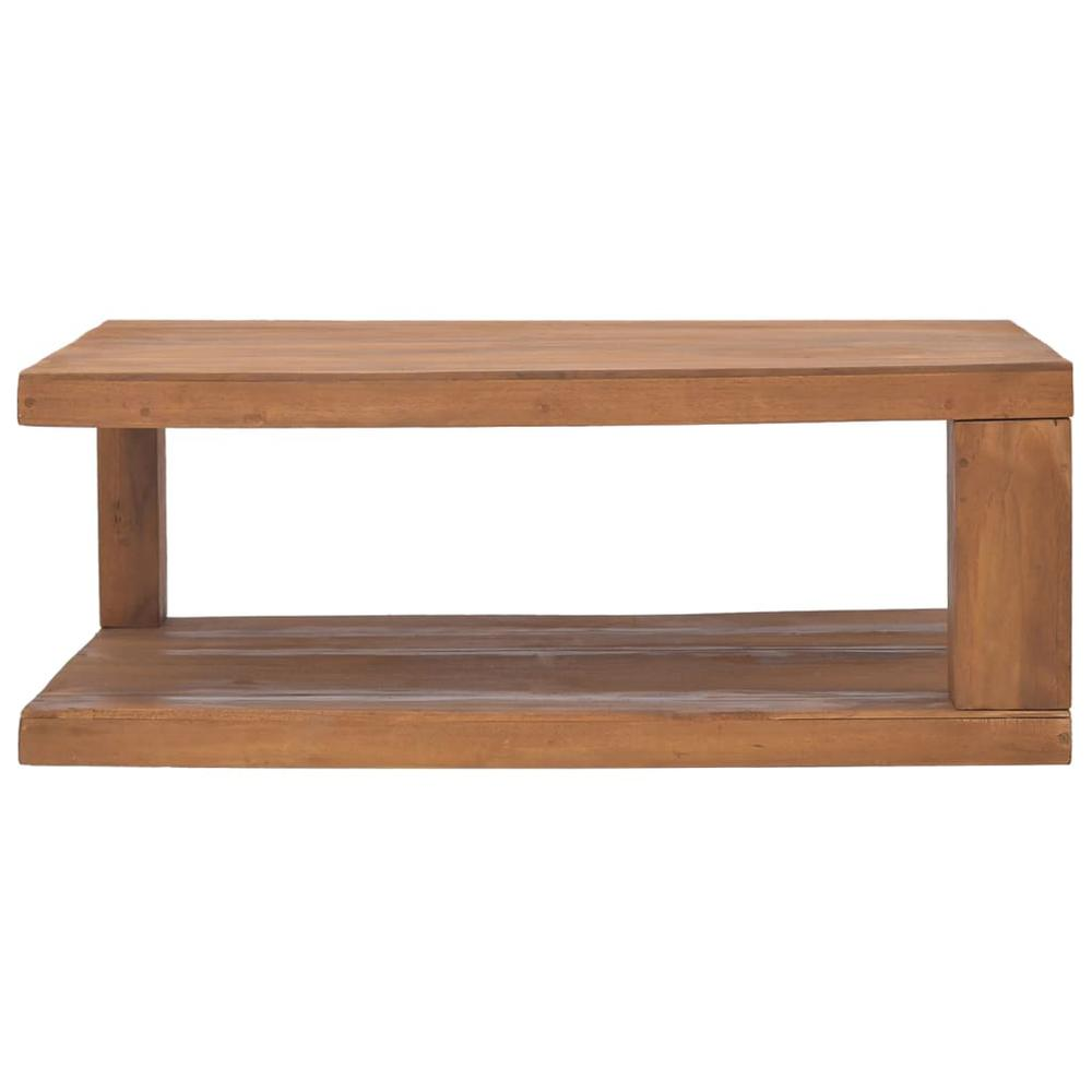 Boho Aesthetic Coffee Table 35.4"x19.7"x13.8" Solid Teak Wood | Biophilic Design Airbnb Decor Furniture 