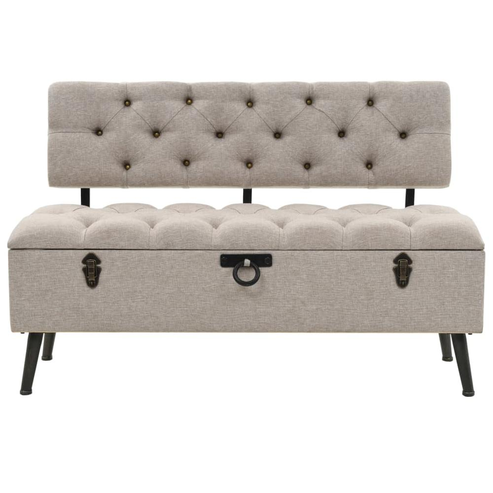 Buy farmhouse furniture Storage Bench Cream Engineered wood 43.3 inches Storage Bench - Modern Cottage Farmhouse Furniture