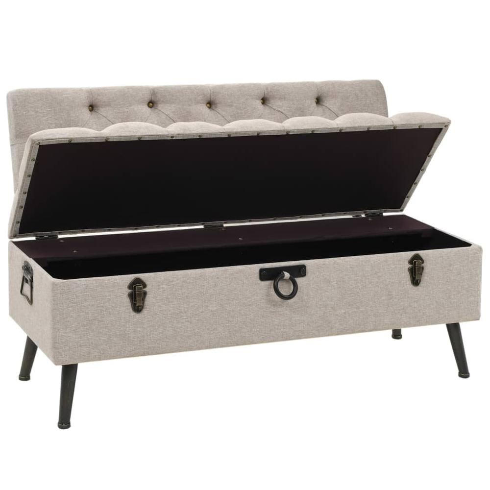 Buy farmhouse furniture Storage Bench Cream Engineered wood 43.3 inches Storage Bench - Modern Cottage Farmhouse Furniture