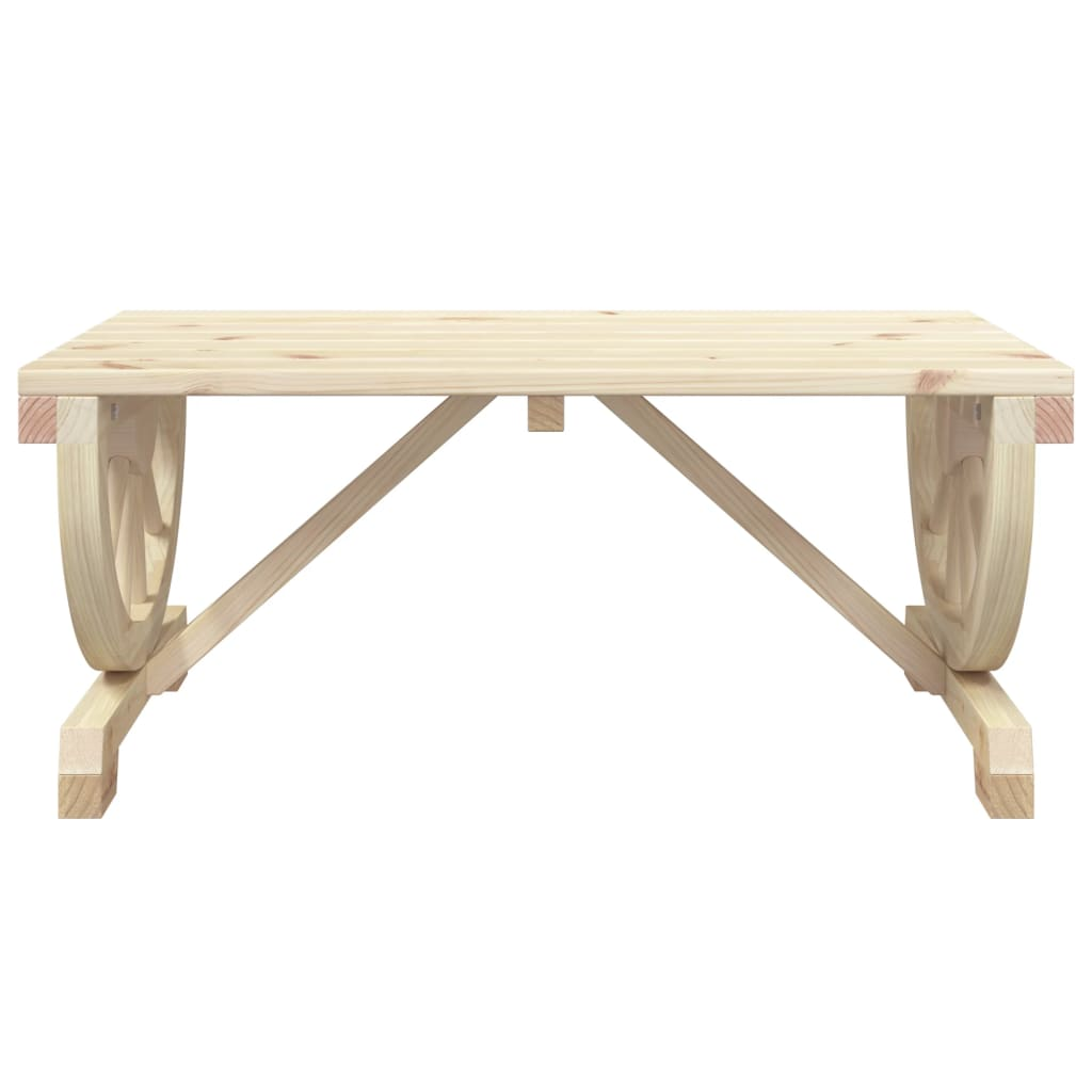 Boho Aesthetic Farmhouse Solid Wood Coffee Table | Biophilic Design Airbnb Decor Furniture 