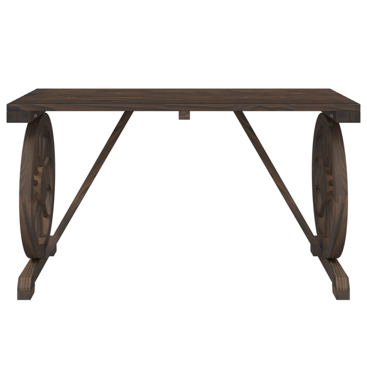 Boho Aesthetic Brown Farmhouse Solid Wood Table | Biophilic Design Airbnb Decor Furniture 