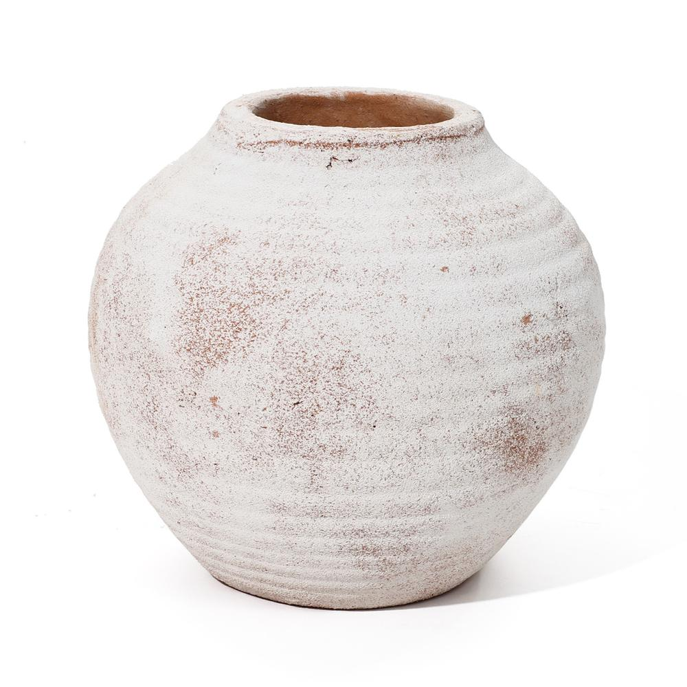 Boho Aesthetic Marble Brown and White 7.5-Inch Tall Terracotta Vase | Biophilic Design Airbnb Decor Furniture 