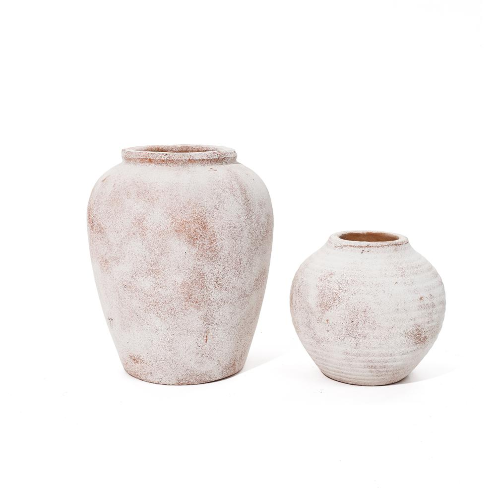 Boho Aesthetic Marble Brown and White 7.5-Inch Tall Terracotta Vase | Biophilic Design Airbnb Decor Furniture 