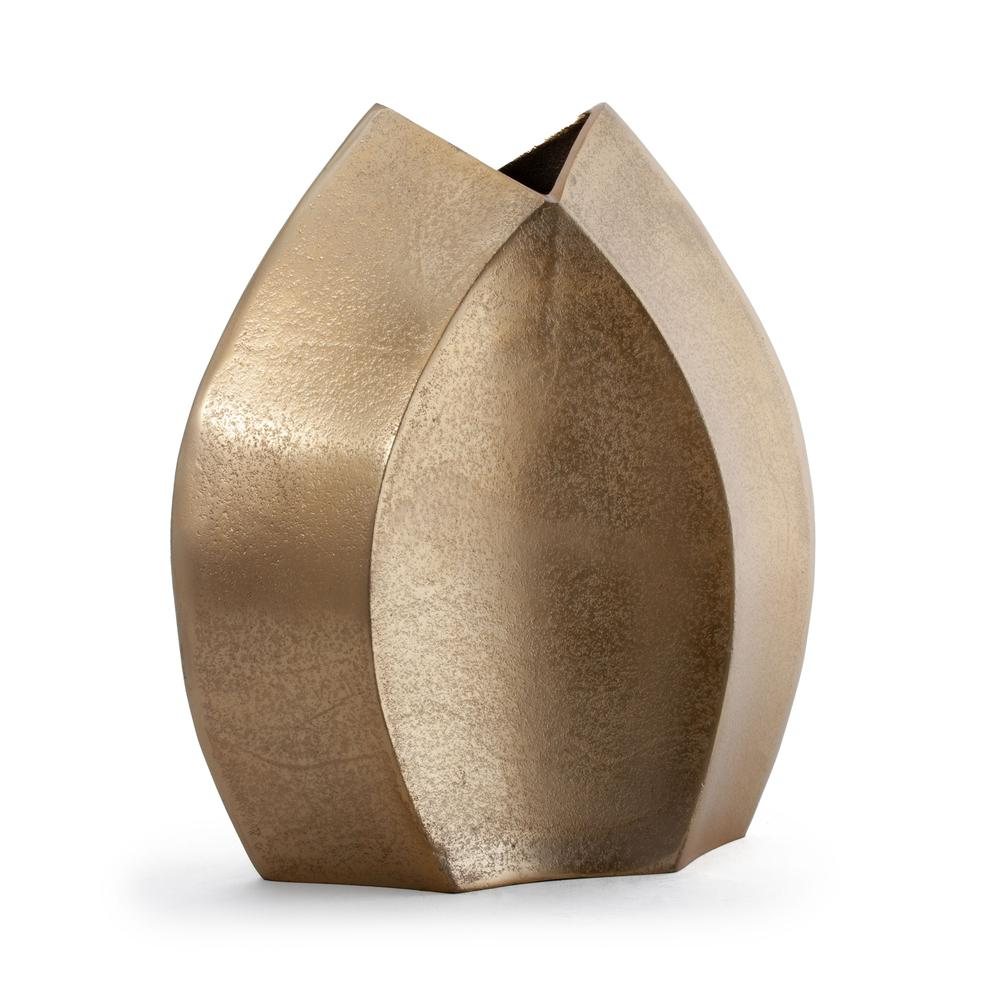 Boho Aesthetic Aniya Decorative Metal Table Vase, Large Gold | Biophilic Design Airbnb Decor Furniture 