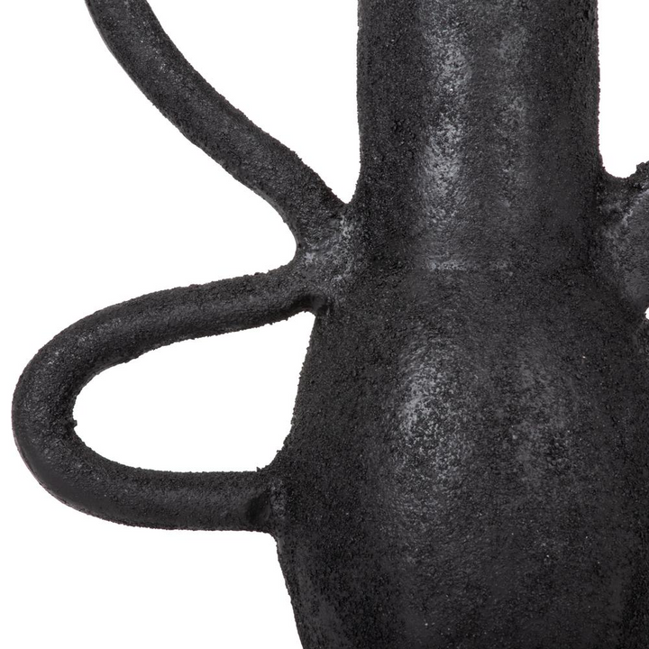 Boho Aesthetic Kenton Black Decorative Metal Table Vase | Biophilic Design Airbnb Decor Furniture 